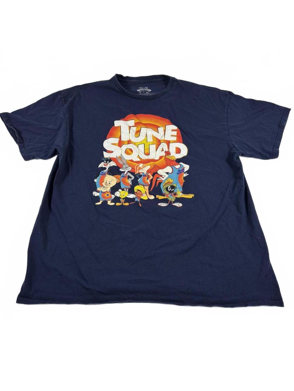 Looney Tunes Space Jam "Tune Squad" Navy Blue Graphic T-Shirt Size XL